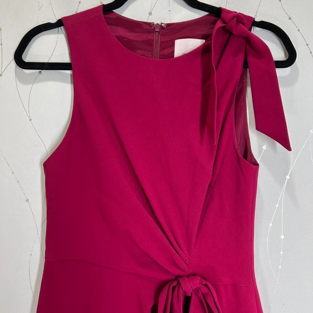 Cinq a Sept Maroon Dark Pink Nanon Tulip Midi Dress $450 - Picture 10 of 16